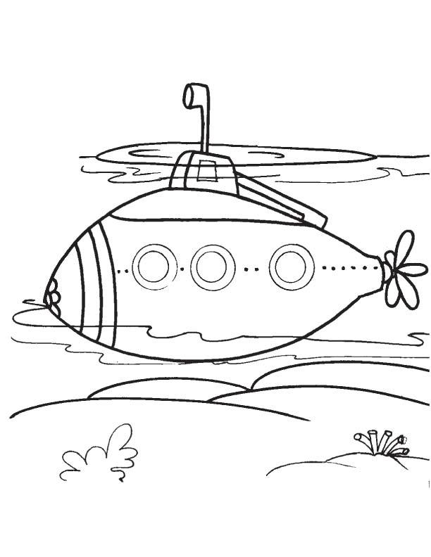 ぬりえページ: 潜水艦 (交通機関) #137731 - 無料の印刷可能なぬりえページ
