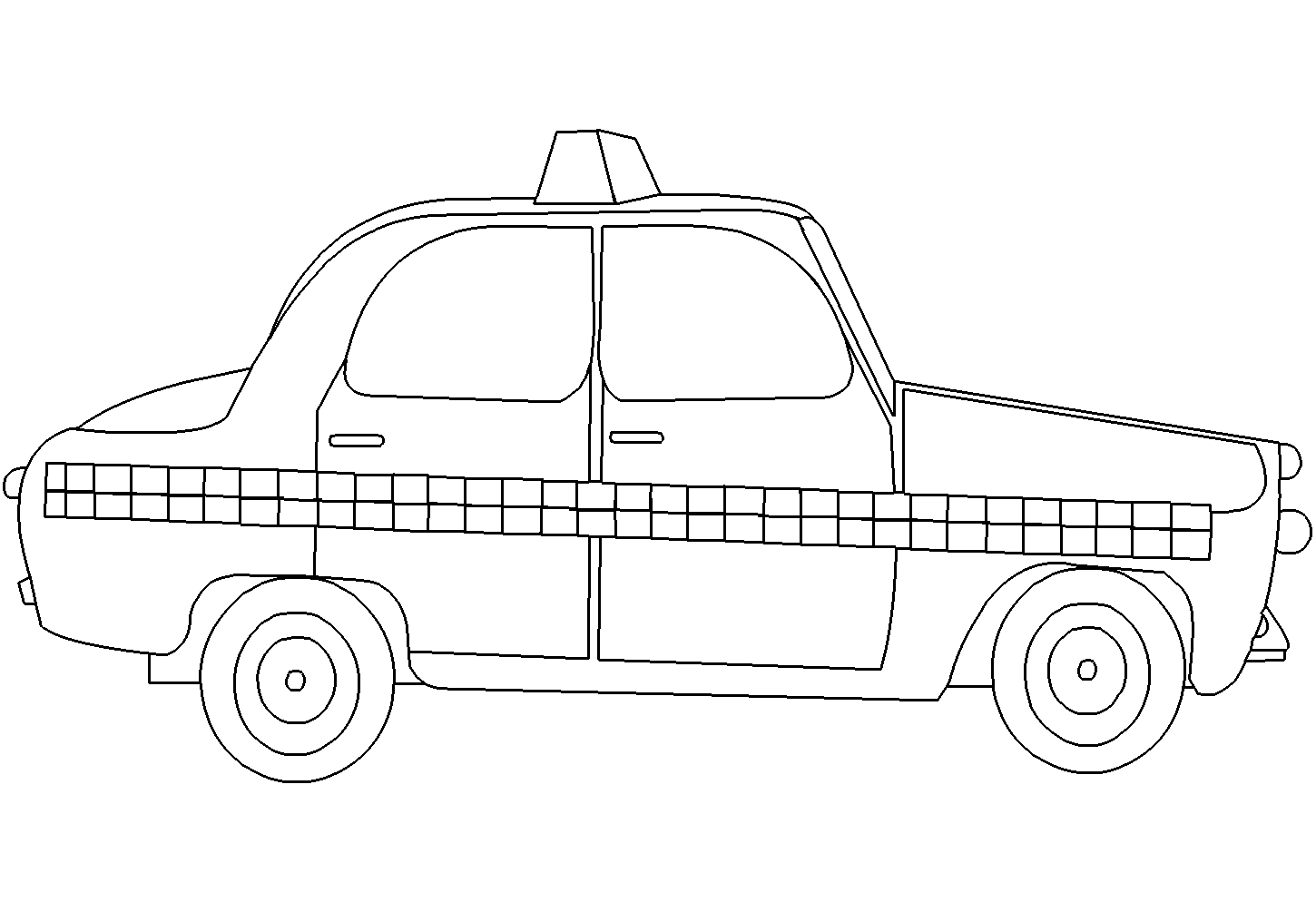 ぬりえページ: タクシー (交通機関) #137199 - 無料の印刷可能なぬりえページ