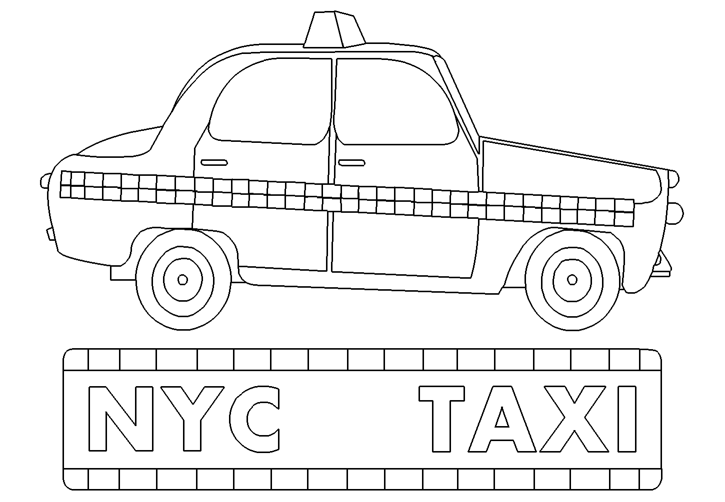 ぬりえページ: タクシー (交通機関) #137201 - 無料の印刷可能なぬりえページ