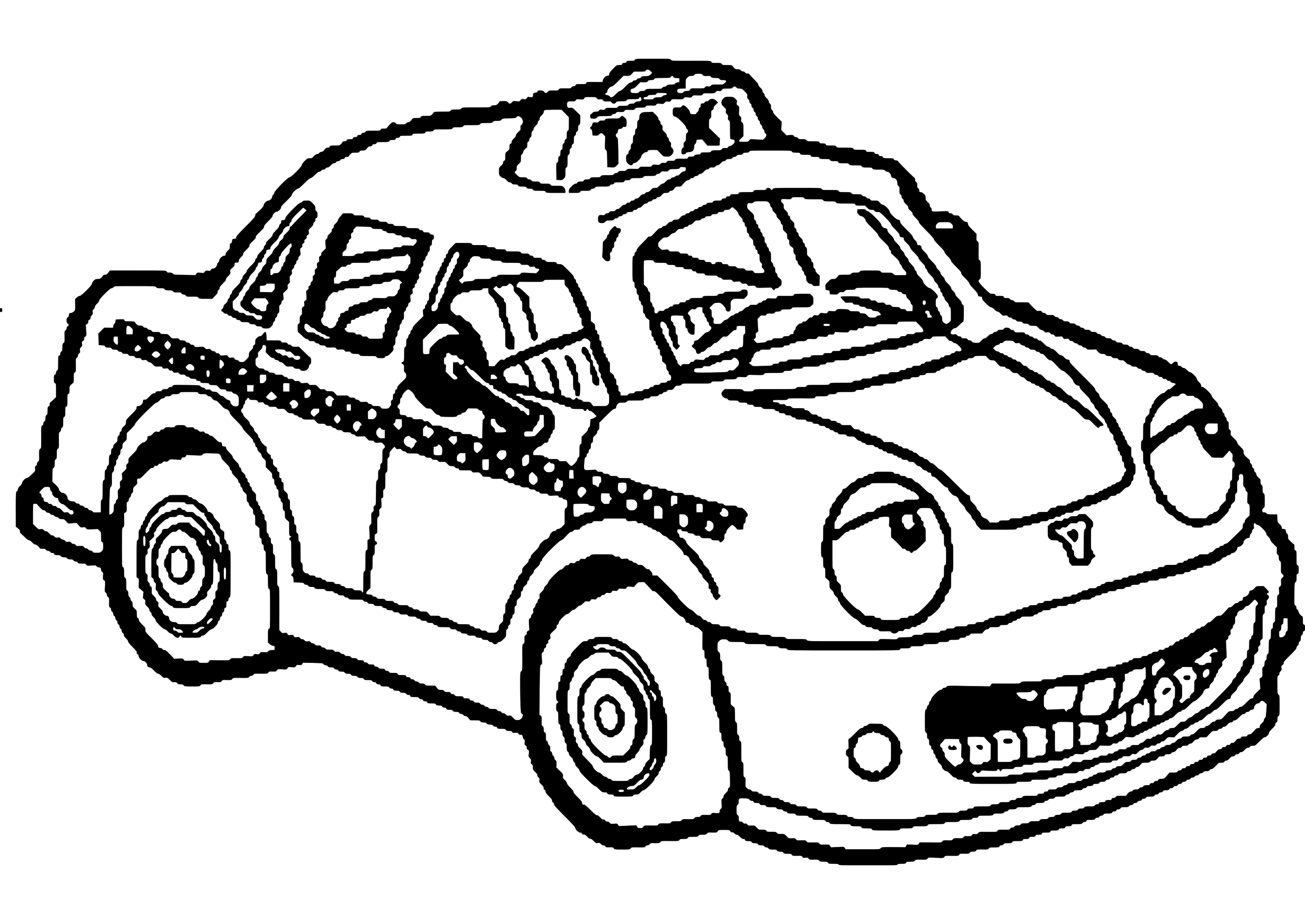 ぬりえページ: タクシー (交通機関) #137206 - 無料の印刷可能なぬりえページ