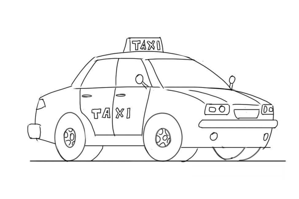 ぬりえページ: タクシー (交通機関) #137207 - 無料の印刷可能なぬりえページ