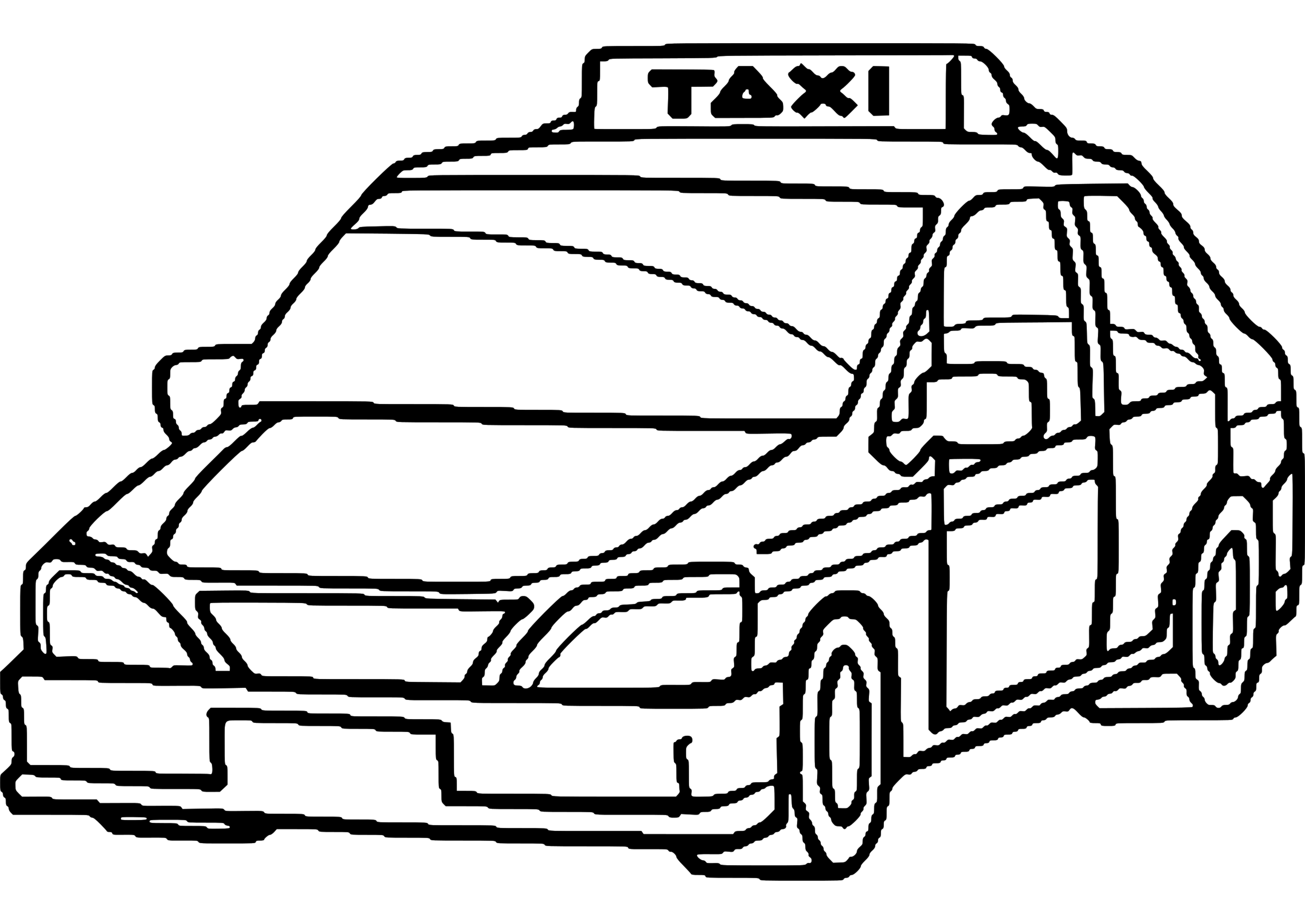 ぬりえページ: タクシー (交通機関) #137208 - 無料の印刷可能なぬりえページ