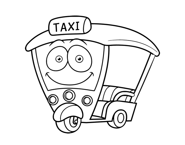 ぬりえページ: タクシー (交通機関) #137213 - 無料の印刷可能なぬりえページ