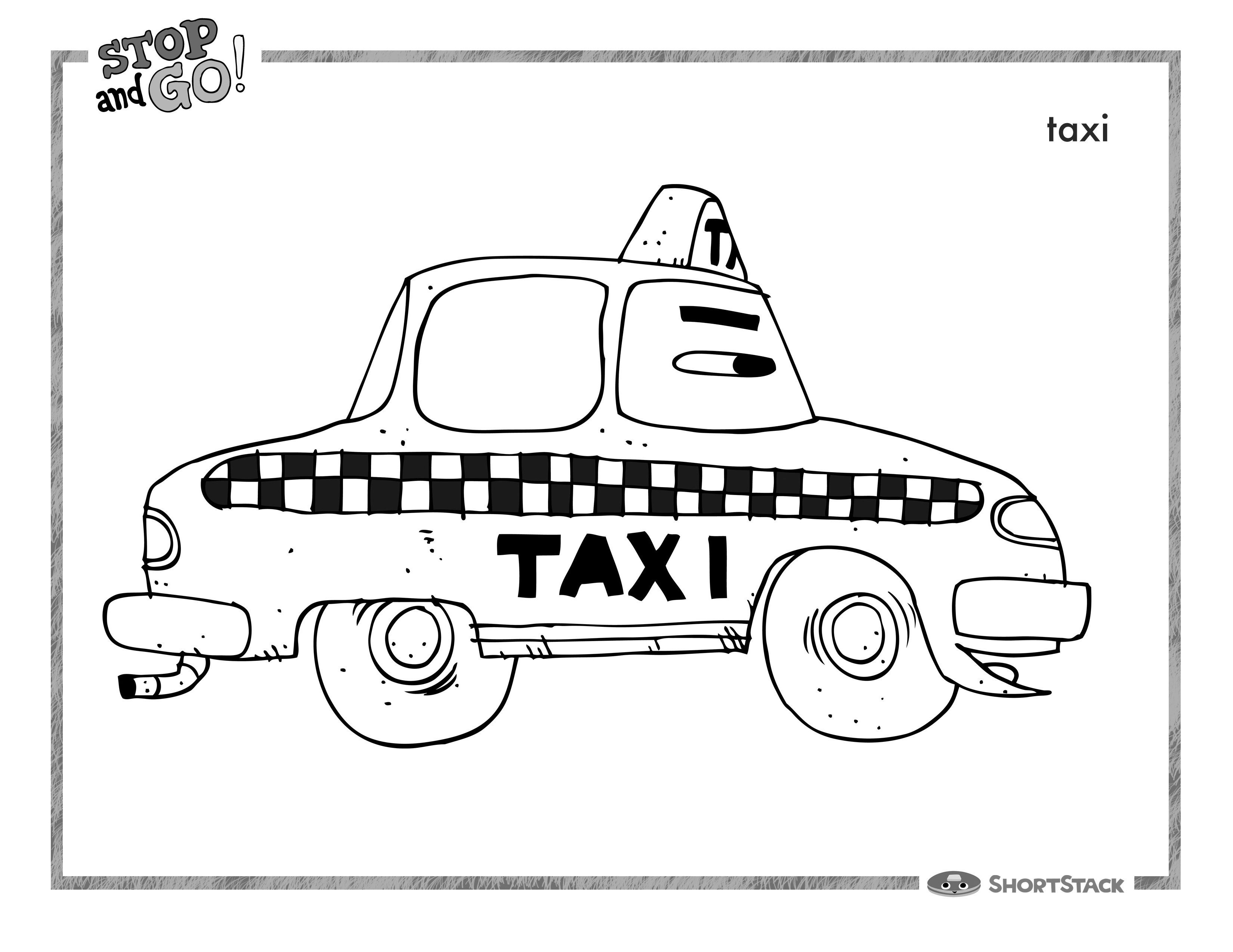 ぬりえページ: タクシー (交通機関) #137214 - 無料の印刷可能なぬりえページ