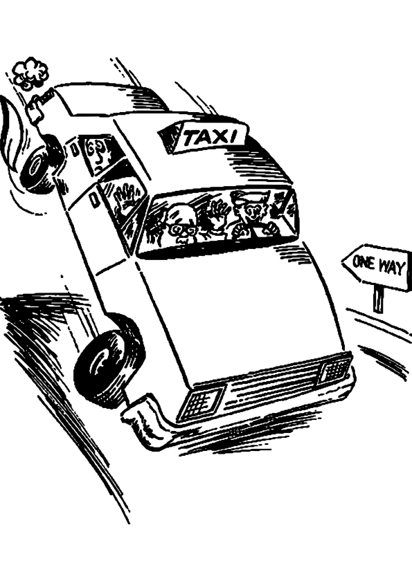 ぬりえページ: タクシー (交通機関) #137218 - 無料の印刷可能なぬりえページ