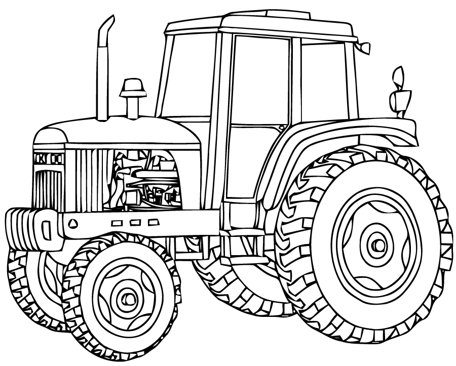 ぬりえページ: トラクター (交通機関) #141929 - 無料の印刷可能なぬりえページ