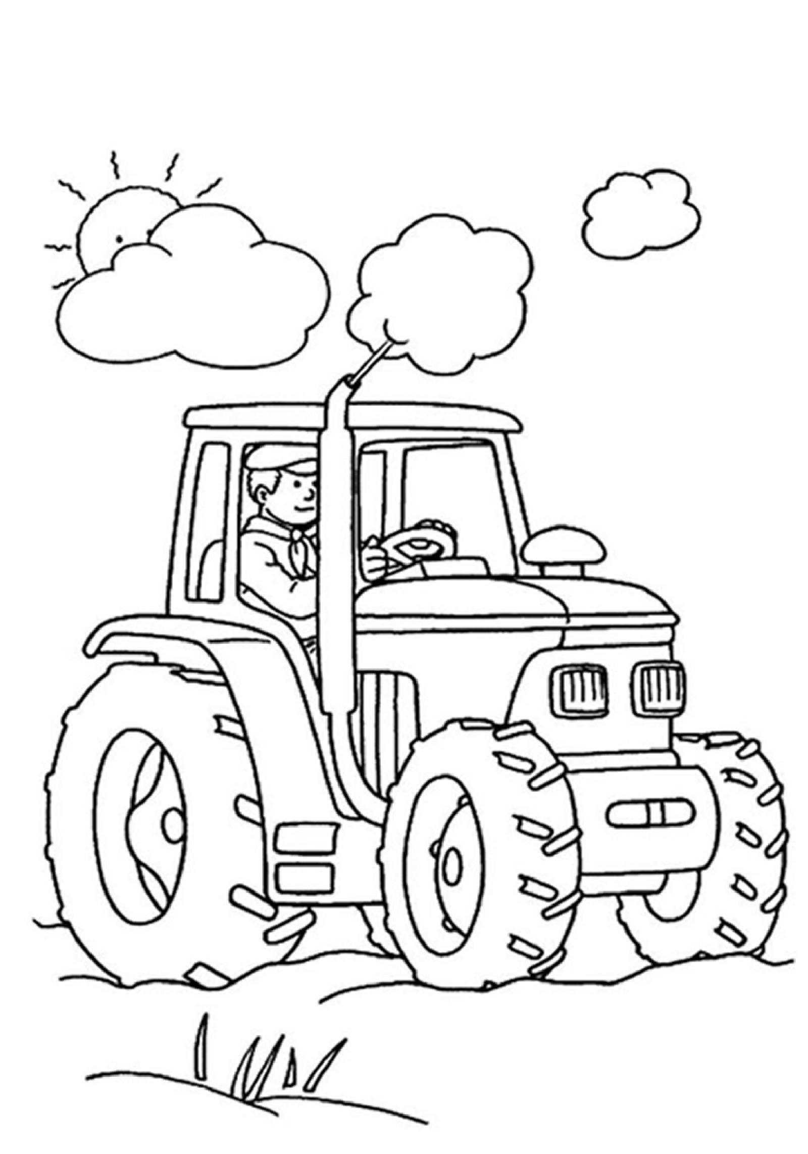 ぬりえページ: トラクター (交通機関) #141939 - 無料の印刷可能なぬりえページ