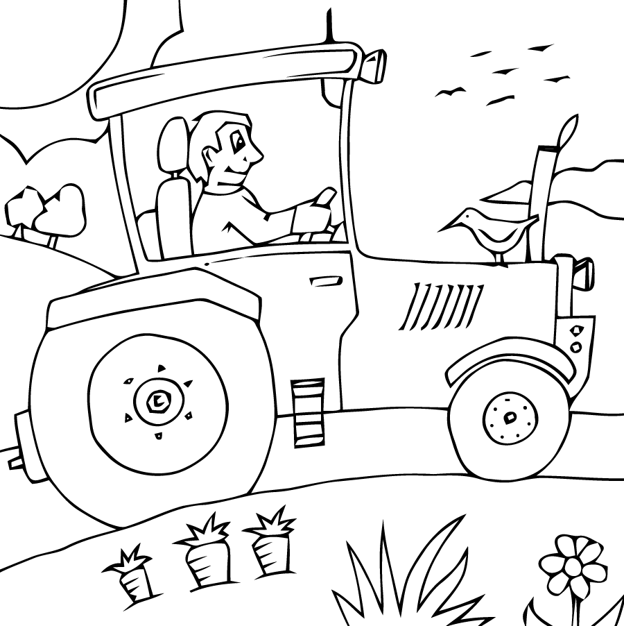 ぬりえページ: トラクター (交通機関) #141940 - 無料の印刷可能なぬりえページ