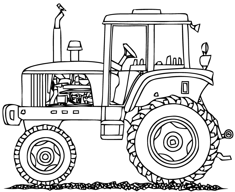 ぬりえページ: トラクター (交通機関) #141973 - 無料の印刷可能なぬりえページ