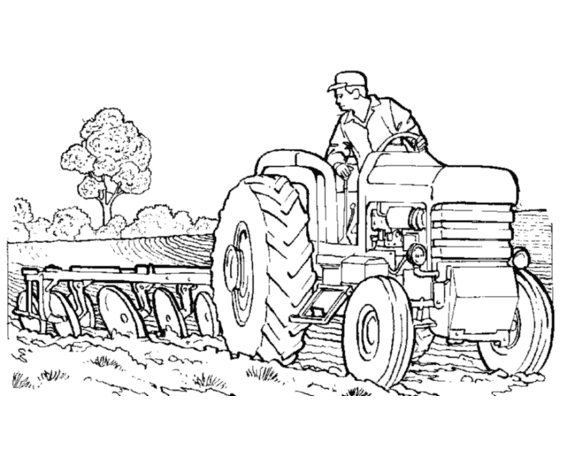 ぬりえページ: トラクター (交通機関) #141976 - 無料の印刷可能なぬりえページ