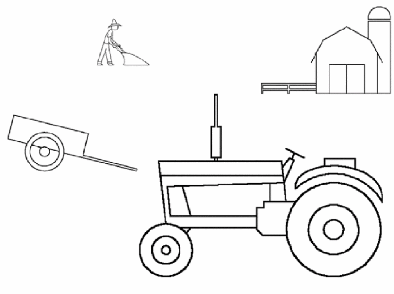 ぬりえページ: トラクター (交通機関) #142003 - 無料の印刷可能なぬりえページ