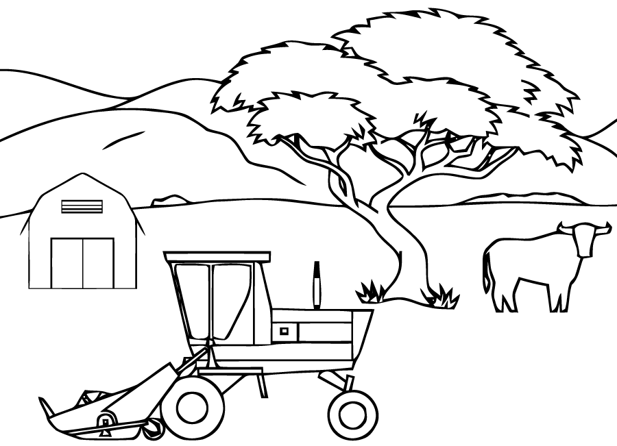 ぬりえページ: トラクター (交通機関) #142044 - 無料の印刷可能なぬりえページ