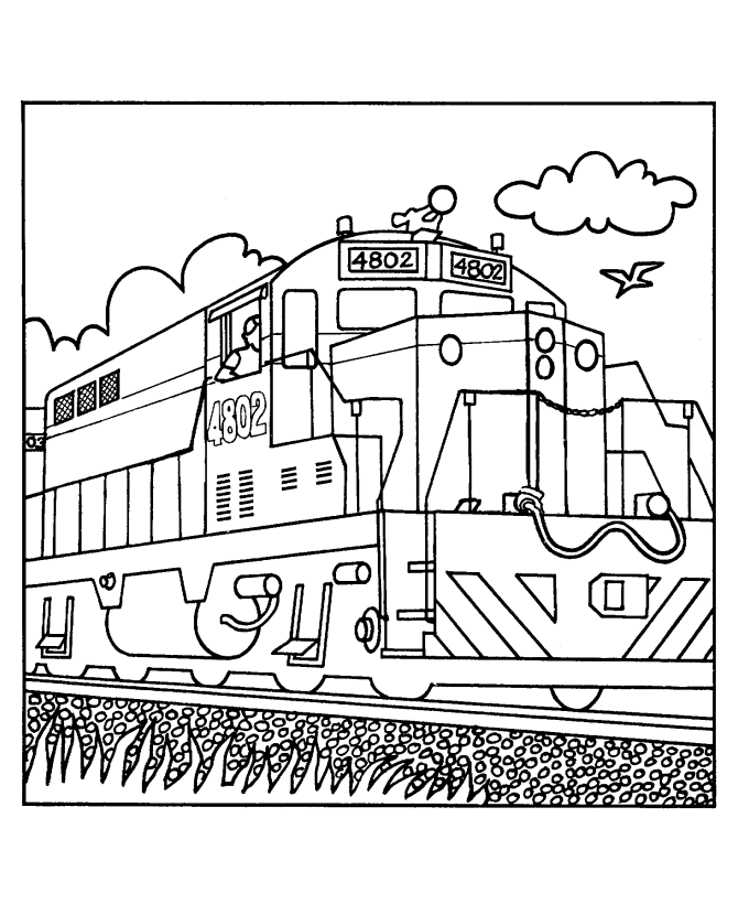 ぬりえページ: 電車・機関車 (交通機関) #135043 - 無料の印刷可能なぬりえページ