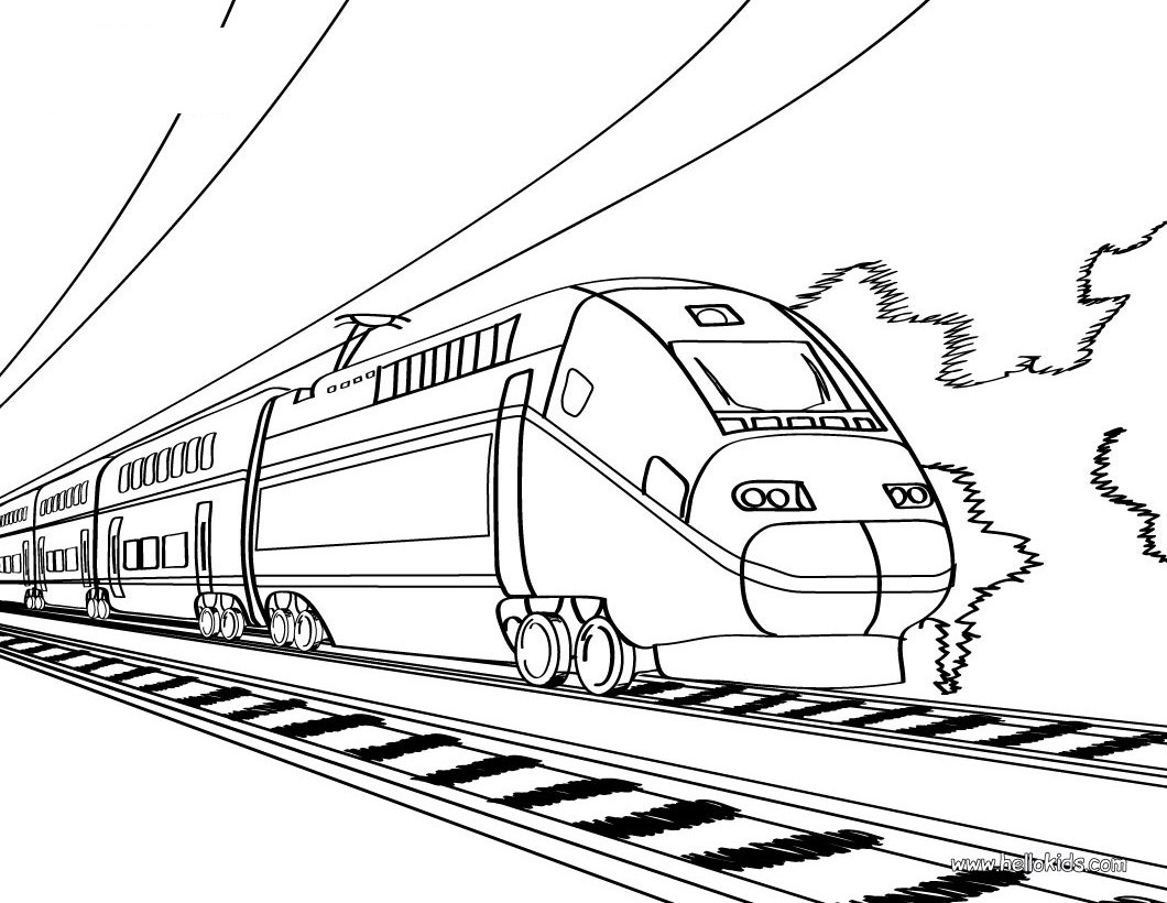 ぬりえページ: 電車・機関車 (交通機関) #135045 - 無料の印刷可能なぬりえページ
