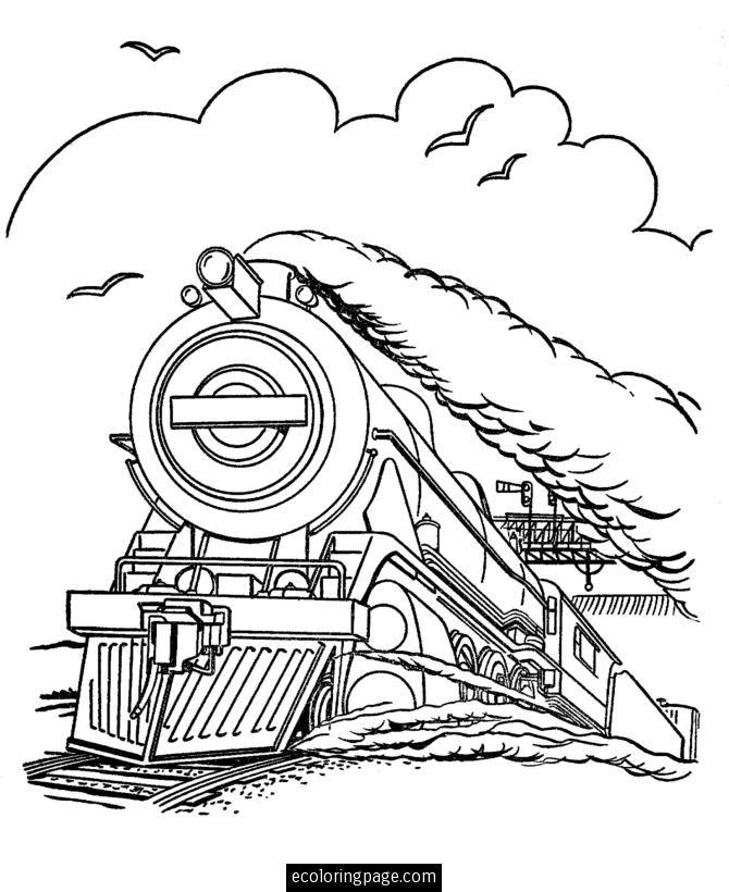 ぬりえページ: 電車・機関車 (交通機関) #135051 - 無料の印刷可能なぬりえページ