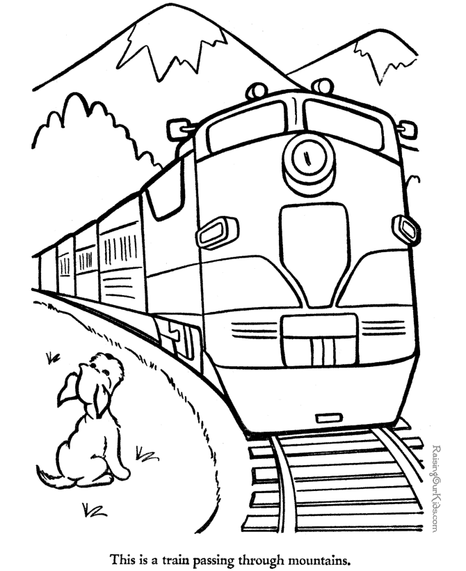 ぬりえページ: 電車・機関車 (交通機関) #135055 - 無料の印刷可能なぬりえページ