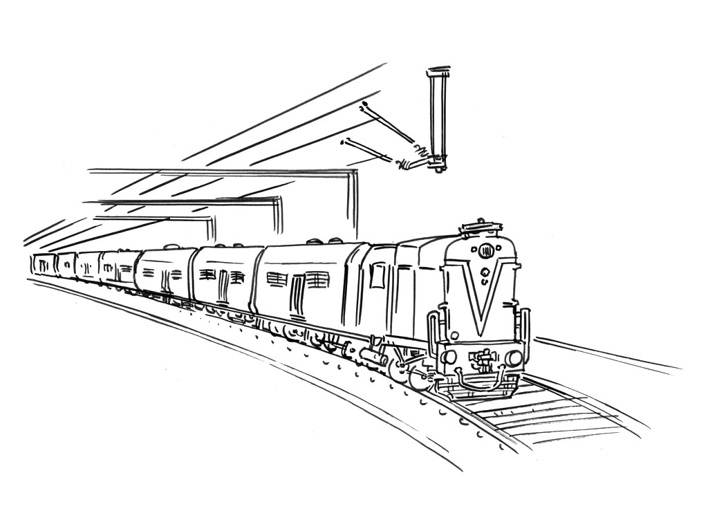 ぬりえページ: 電車・機関車 (交通機関) #135108 - 無料の印刷可能なぬりえページ