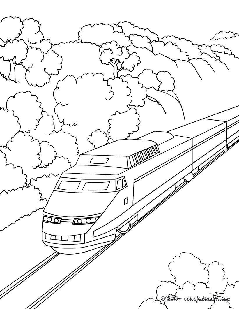ぬりえページ: 電車・機関車 (交通機関) #135127 - 無料の印刷可能なぬりえページ