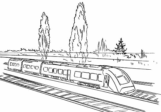 ぬりえページ: 電車・機関車 (交通機関) #135157 - 無料の印刷可能なぬりえページ