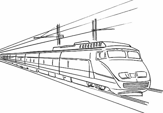 ぬりえページ: 電車・機関車 (交通機関) #135158 - 無料の印刷可能なぬりえページ