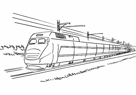 ぬりえページ: 電車・機関車 (交通機関) #135160 - 無料の印刷可能なぬりえページ