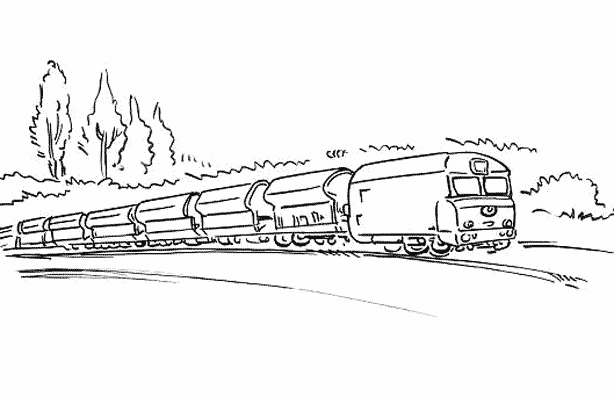 ぬりえページ: 電車・機関車 (交通機関) #135171 - 無料の印刷可能なぬりえページ