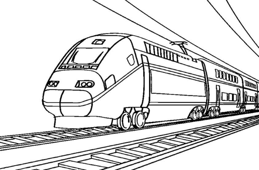 ぬりえページ: 電車・機関車 (交通機関) #135172 - 無料の印刷可能なぬりえページ