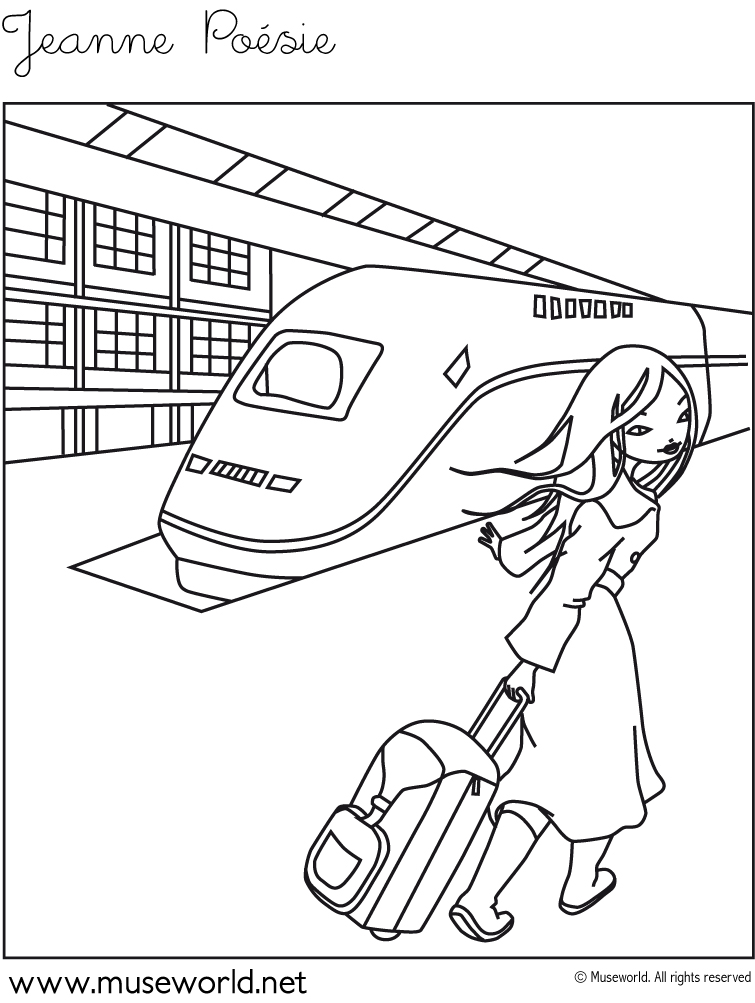 ぬりえページ: 電車・機関車 (交通機関) #135218 - 無料の印刷可能なぬりえページ