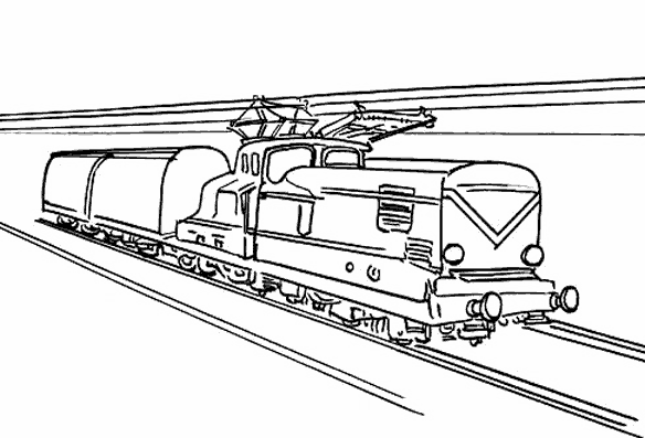 ぬりえページ: 電車・機関車 (交通機関) #135224 - 無料の印刷可能なぬりえページ