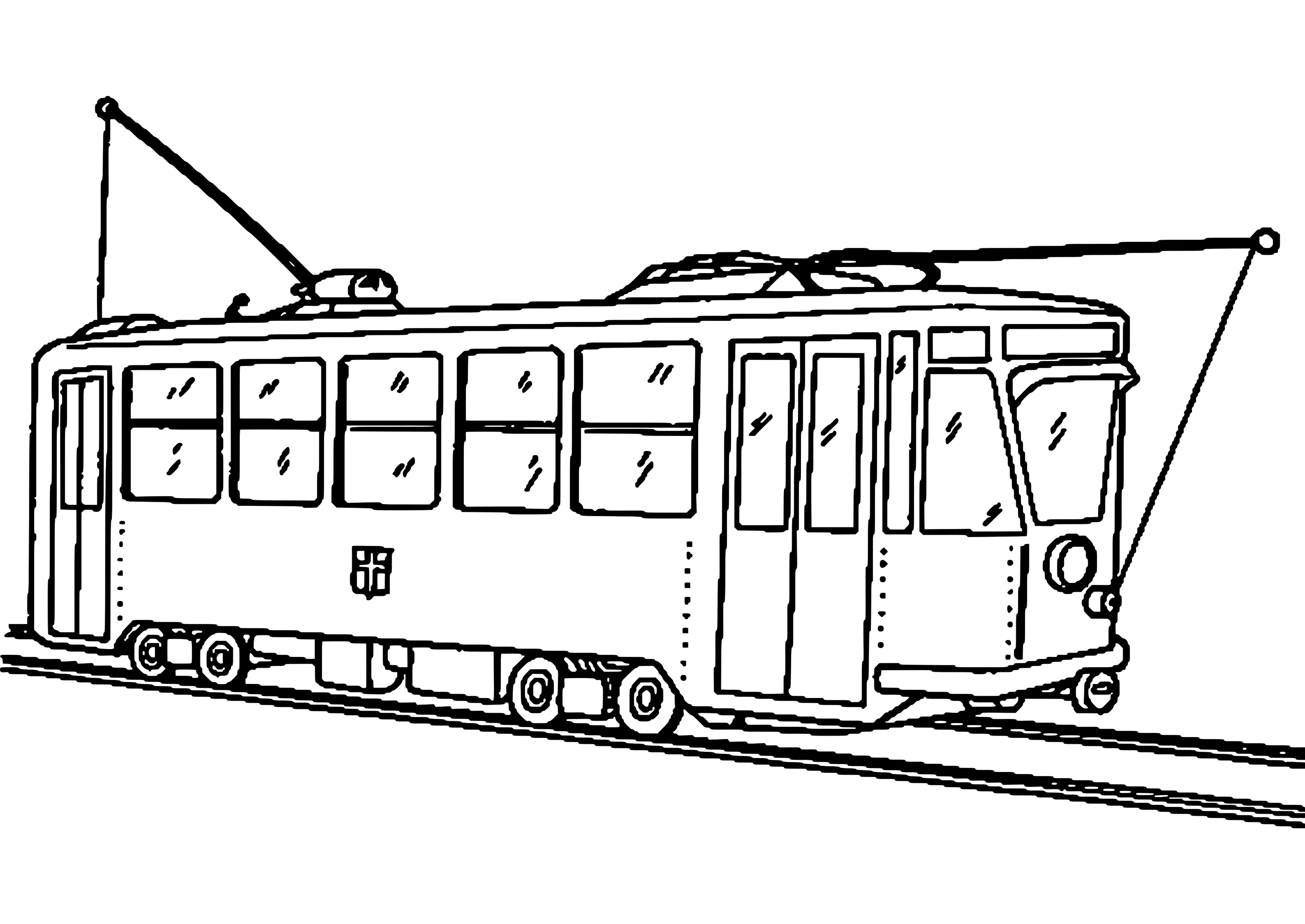 ぬりえページ: トラム (交通機関) #145410 - 無料の印刷可能なぬりえページ