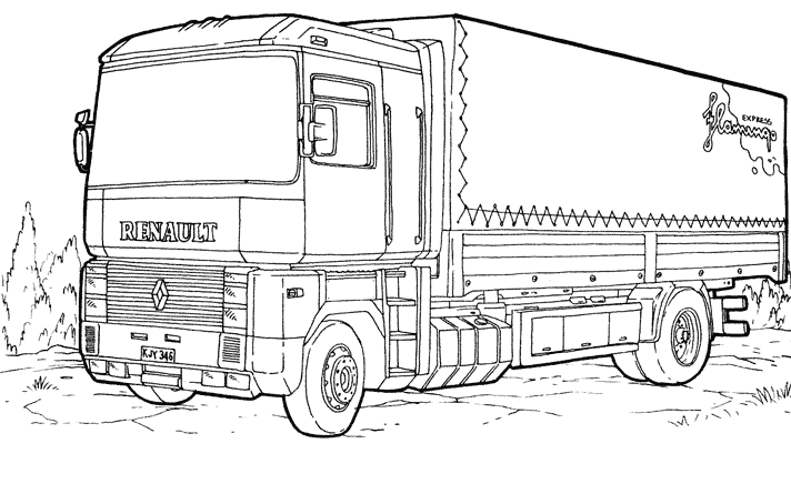 ぬりえページ: トラック (交通機関) #135529 - 無料の印刷可能なぬりえページ