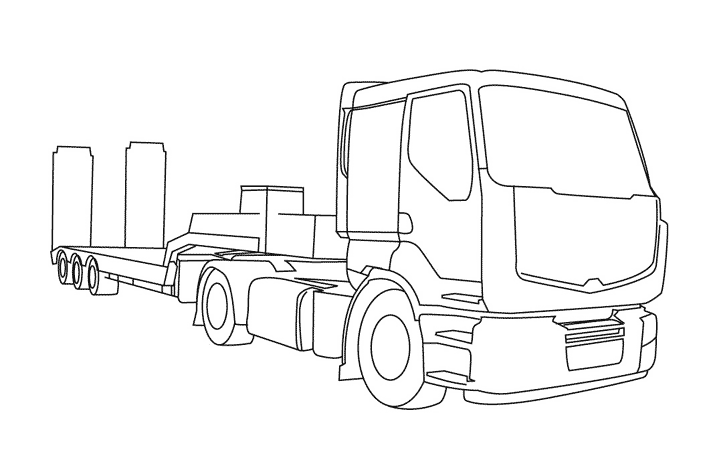 ぬりえページ: トラック (交通機関) #135542 - 無料の印刷可能なぬりえページ