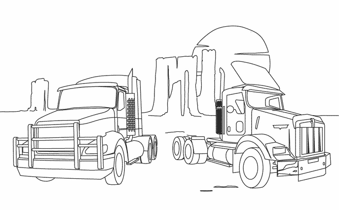 ぬりえページ: トラック (交通機関) #135676 - 無料の印刷可能なぬりえページ