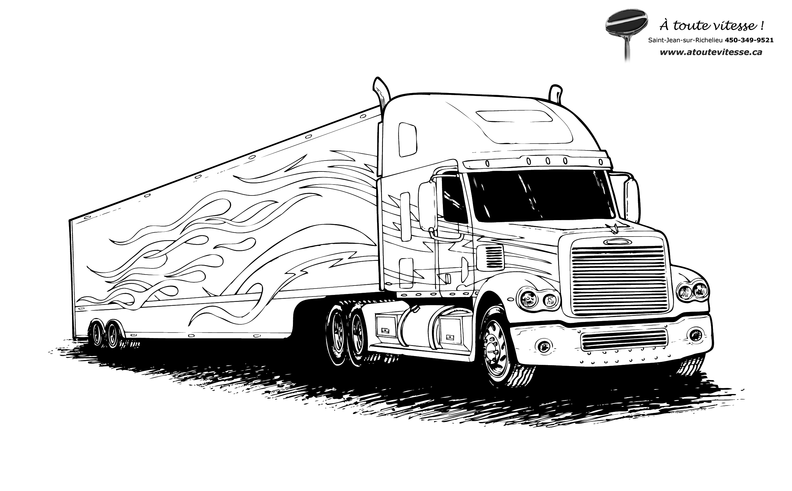 ぬりえページ: トラック (交通機関) #135749 - 無料の印刷可能なぬりえページ