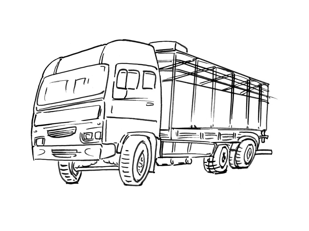 ぬりえページ: トラック (交通機関) #135755 - 無料の印刷可能なぬりえページ