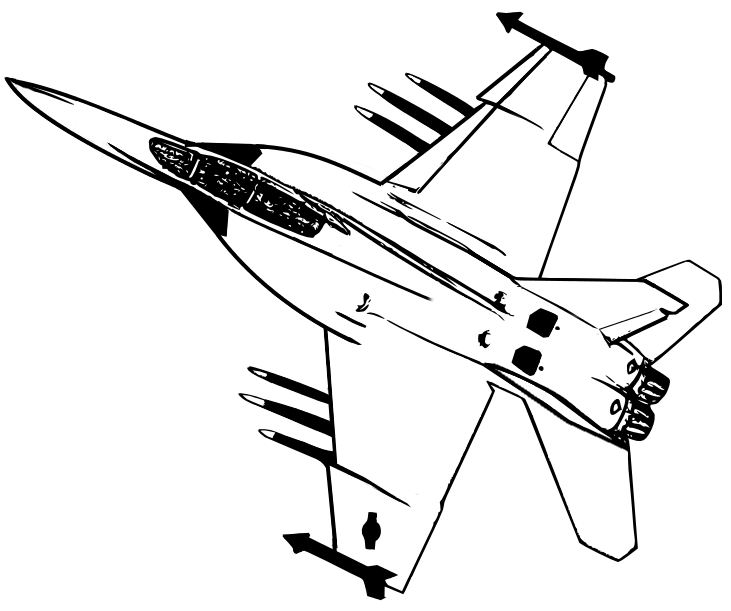 ぬりえページ: 軍用機 (交通機関) #141056 - 無料の印刷可能なぬりえページ