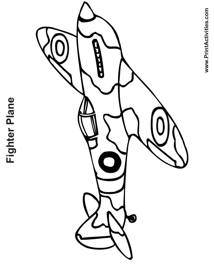 ぬりえページ: 軍用機 (交通機関) #141095 - 無料の印刷可能なぬりえページ