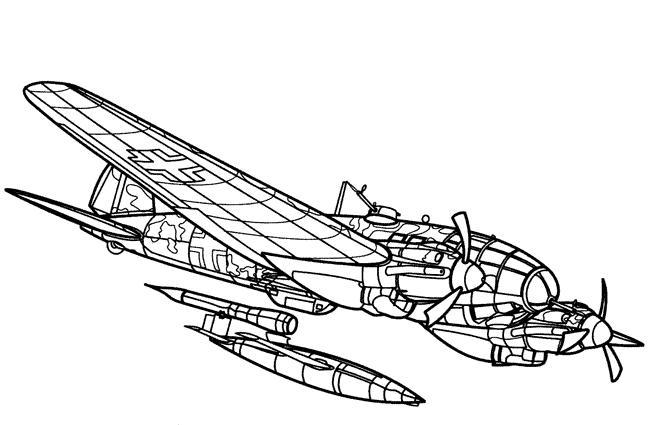 ぬりえページ: 軍用機 (交通機関) #141123 - 無料の印刷可能なぬりえページ