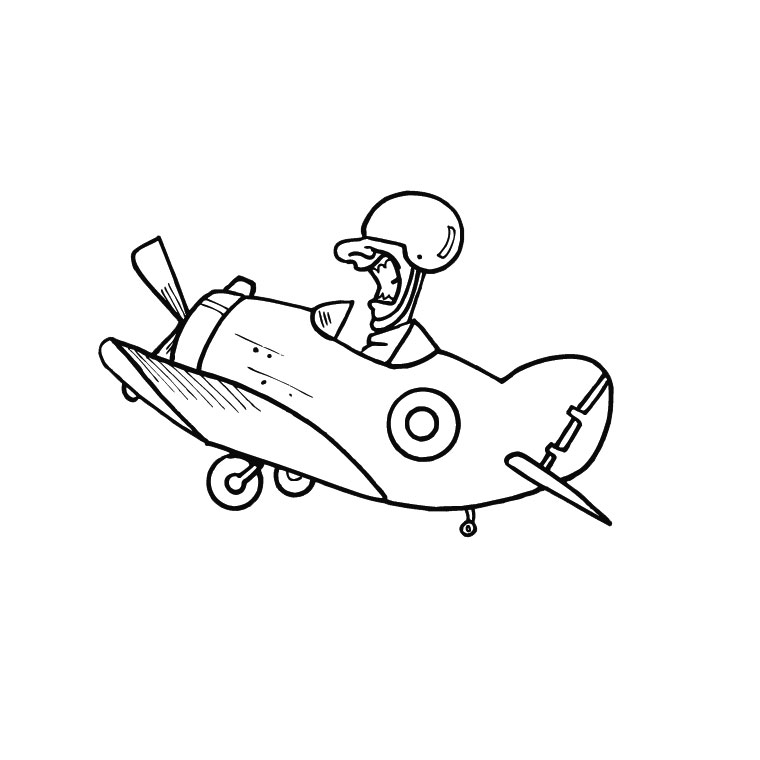 ぬりえページ: 軍用機 (交通機関) #141232 - 無料の印刷可能なぬりえページ