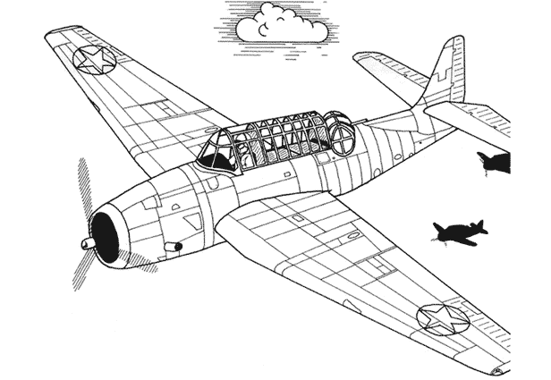 ぬりえページ: 軍用機 (交通機関) #141245 - 無料の印刷可能なぬりえページ