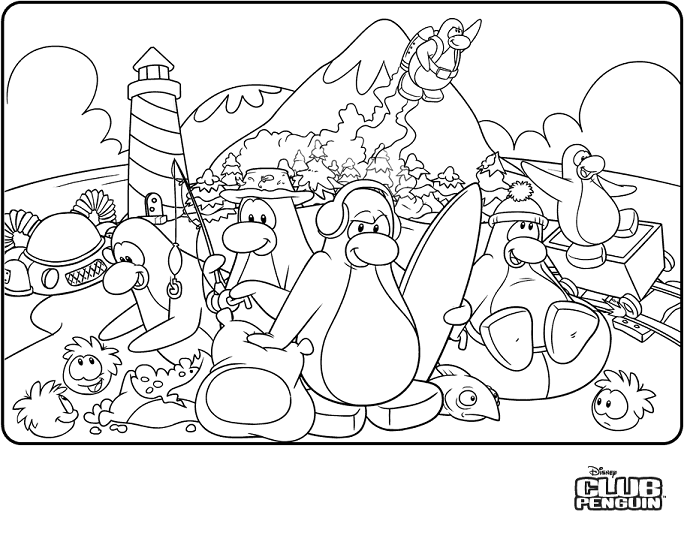 ぬりえページ: クラブペンギン (ビデオゲーム) #170302 - 無料の印刷可能なぬりえページ
