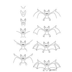 ぬりえページ: コウモリ (動物) #2098 - 無料の印刷可能なぬりえページ