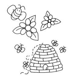 ぬりえページ: 蜂 (動物) #117 - 無料の印刷可能なぬりえページ