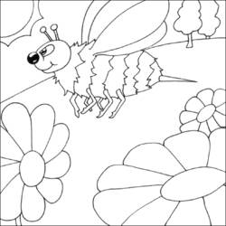 ぬりえページ: 蜂 (動物) #121 - 無料の印刷可能なぬりえページ