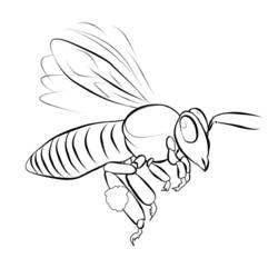 ぬりえページ: 蜂 (動物) #126 - 無料の印刷可能なぬりえページ
