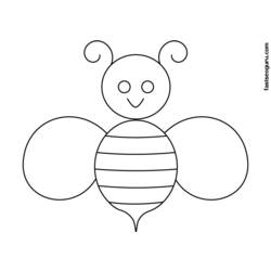 ぬりえページ: 蜂 (動物) #132 - 無料の印刷可能なぬりえページ