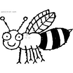 ぬりえページ: 蜂 (動物) #165 - 無料の印刷可能なぬりえページ
