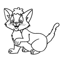 ぬりえページ: 猫 (動物) #1771 - 無料の印刷可能なぬりえページ