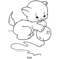 ぬりえページ: 猫 (動物) #1780 - 無料の印刷可能なぬりえページ