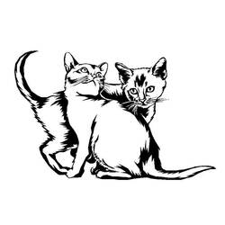 ぬりえページ: 猫 (動物) #1785 - 無料の印刷可能なぬりえページ